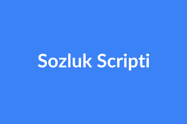 Sözlük Scripti